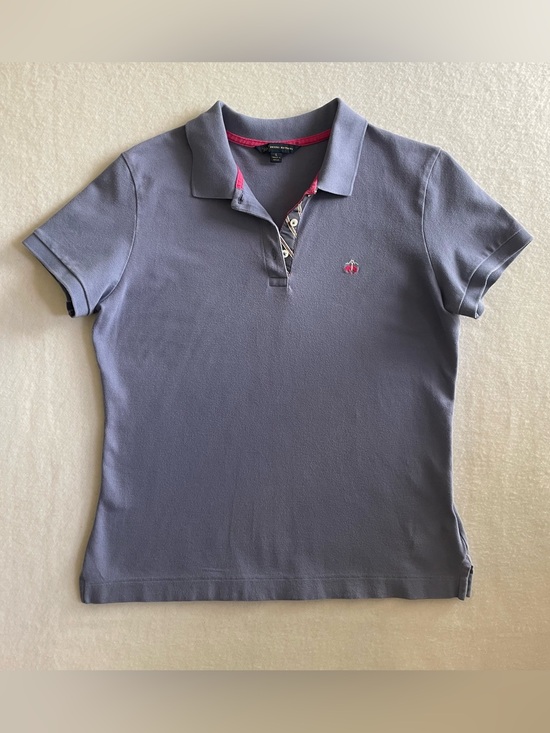Tops - Brooks Brothers Women’s Short Sleeve Polo Shirt in Violet Blue w Plaid details L